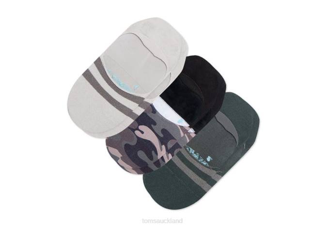 Men Camo Stripe Toms No Show Socks 3 Pack Accessories R26T494