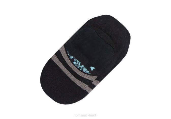 Women Black Toms No Show Socks Accessories R26T323