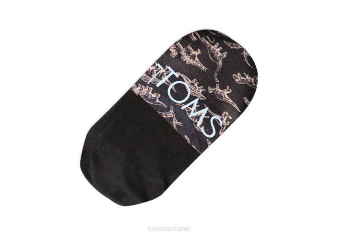 Women Black Toms Ultimate No Show Socks Dinos Accessories R26T363