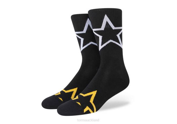 Women Glitter Stars Toms Light Cushioned Crew Socks Accessories R26T357