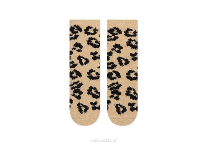 Women New Style Toms Cozy Cushioned Crew Socks Leopard Accessories R26T358