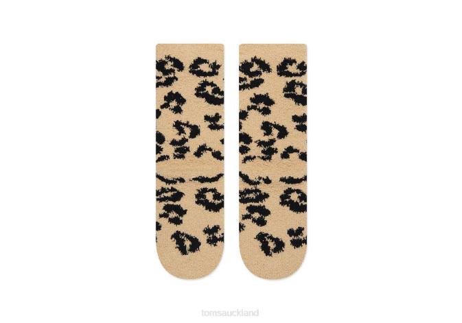 Women New Style Toms Cozy Cushioned Crew Socks Leopard Accessories R26T358