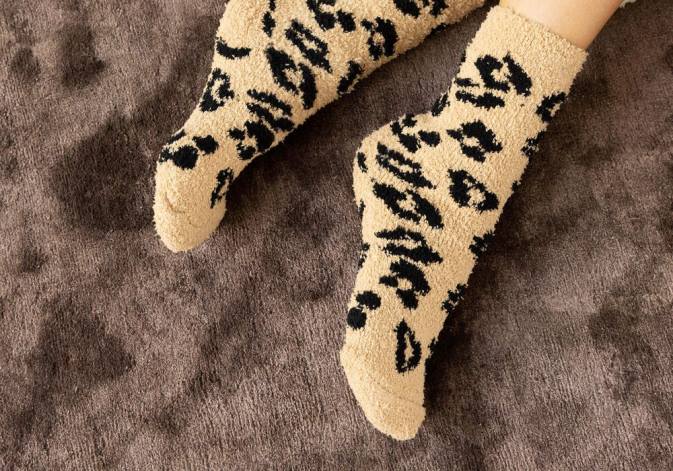 Women New Style Toms Cozy Cushioned Crew Socks Leopard Accessories R26T358