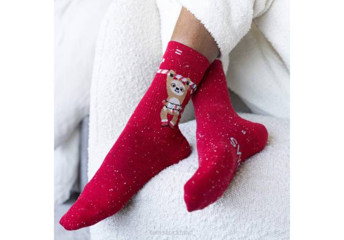 Women New Style Toms Light Cushioned Crew Socks Holiday Sloth Accessories R26T365