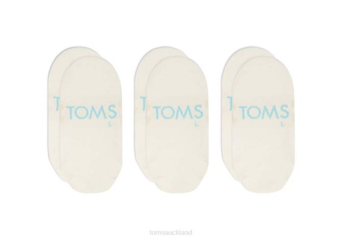 Women Off-White Toms No Show Socks 3 Pack Accessories R26T331