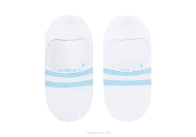 Women White Toms No Show Socks Accessories R26T329