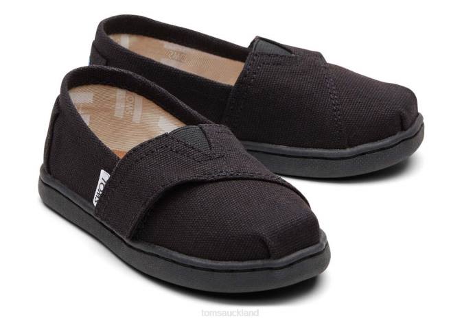 Kids Black Toms Alpargata Canvas Shoes R26T510