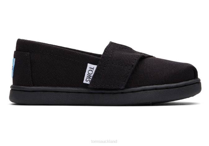 Kids Black Toms Alpargata Canvas Shoes R26T510