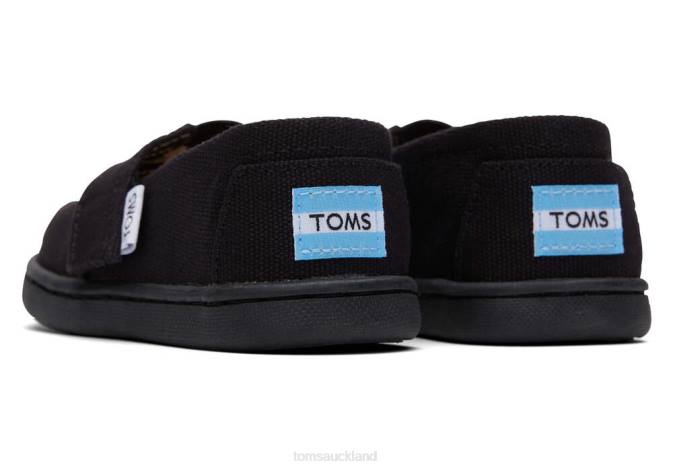 Kids Black Toms Alpargata Canvas Shoes R26T510