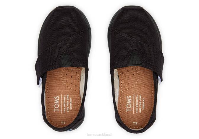 Kids Black Toms Alpargata Canvas Shoes R26T510
