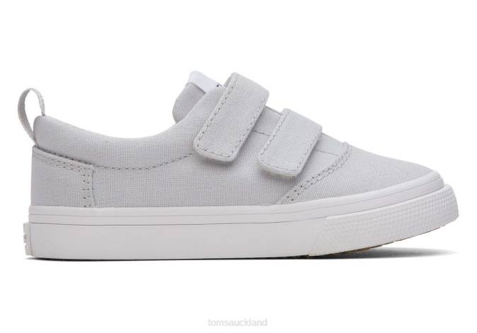 Kids Grey Toms Tiny Fenix Double Strap Canvas Shoes R26T533