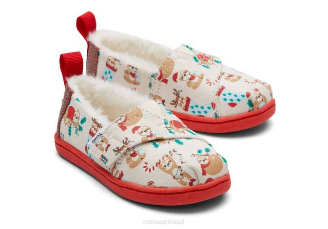 Kids Light Sand Toms Sloths Alpargata Shoes R26T521