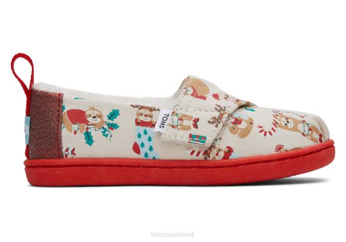 Kids Light Sand Toms Sloths Alpargata Shoes R26T521