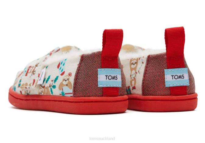 Kids Light Sand Toms Sloths Alpargata Shoes R26T521