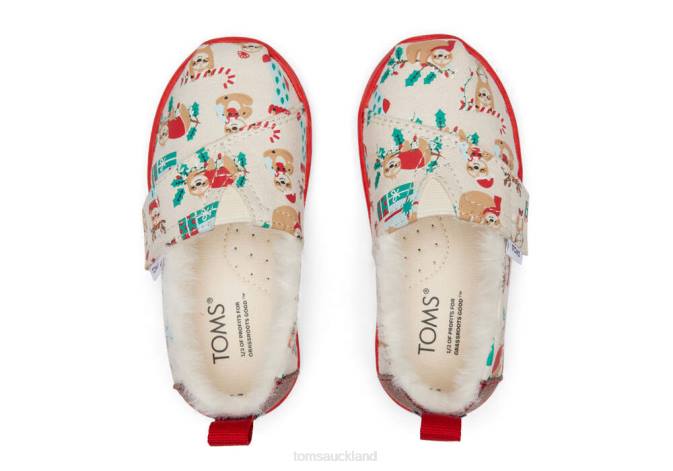 Kids Light Sand Toms Sloths Alpargata Shoes R26T521