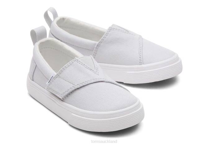 Kids Lunar Grey Toms Tiny Fenix Slip-On Canvas Shoes R26T514
