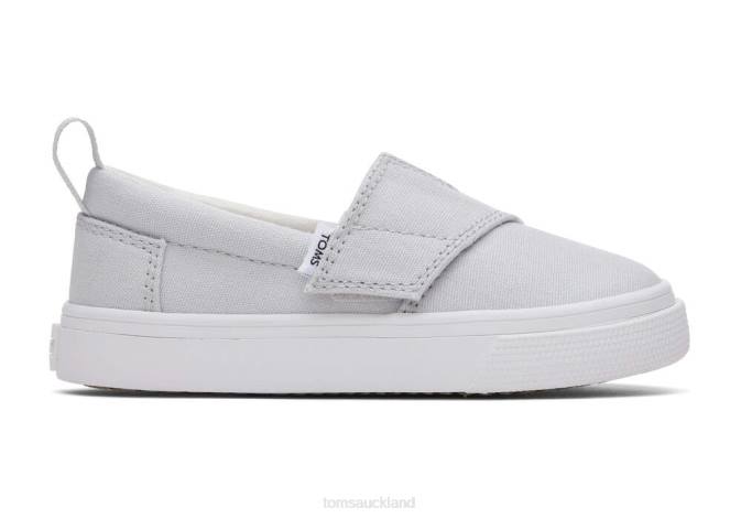 Kids Lunar Grey Toms Tiny Fenix Slip-On Canvas Shoes R26T514