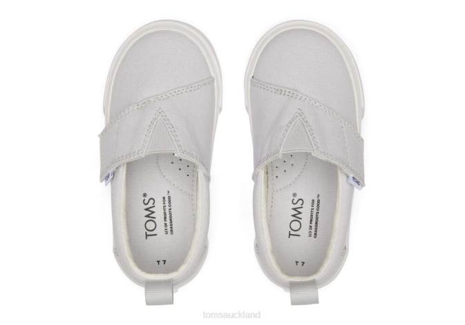 Kids Lunar Grey Toms Tiny Fenix Slip-On Canvas Shoes R26T514