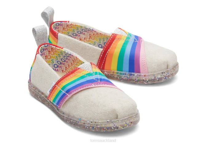 Kids Natural Rainbow Toms Unity Pride Alpargata Shoes R26T520