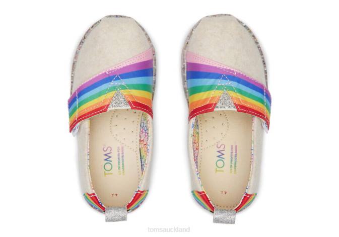 Kids Natural Rainbow Toms Unity Pride Alpargata Shoes R26T520