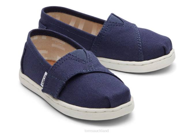 Kids Navy Toms Alpargata Canvas Shoes R26T511