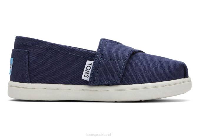 Kids Navy Toms Alpargata Canvas Shoes R26T511