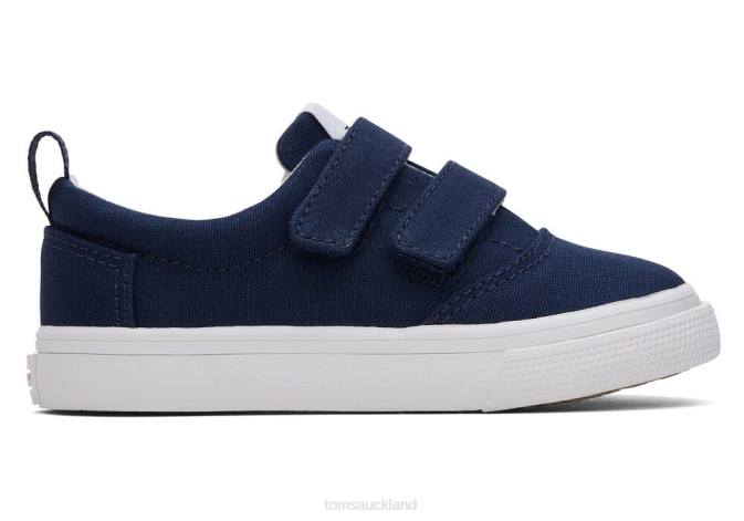 Kids Navy Toms Tiny Fenix Double Strap Canvas Shoes R26T531