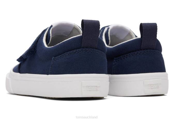 Kids Navy Toms Tiny Fenix Double Strap Canvas Shoes R26T531