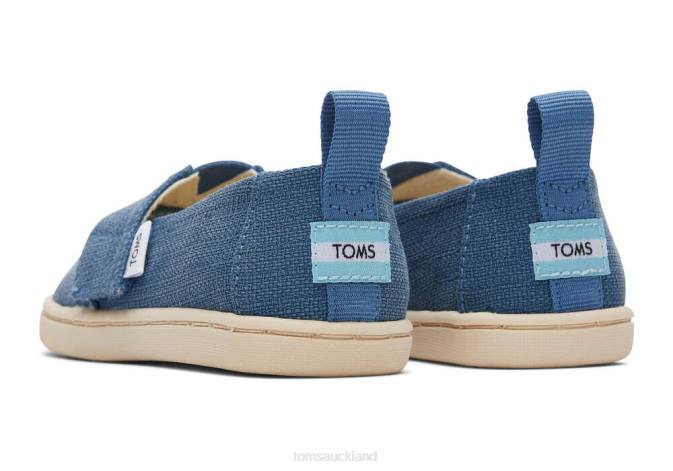 Kids Ocean Blue Toms Tiny Alpargata Eco Canvas Shoes R26T500