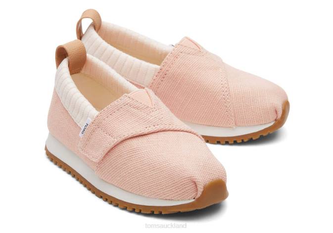 Kids Peach Toms Tiny Resident Eco Heritage Canvas Shoes R26T508