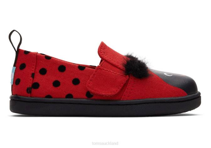 Kids Red Lava Toms Ladybug Alpargata Shoes R26T525