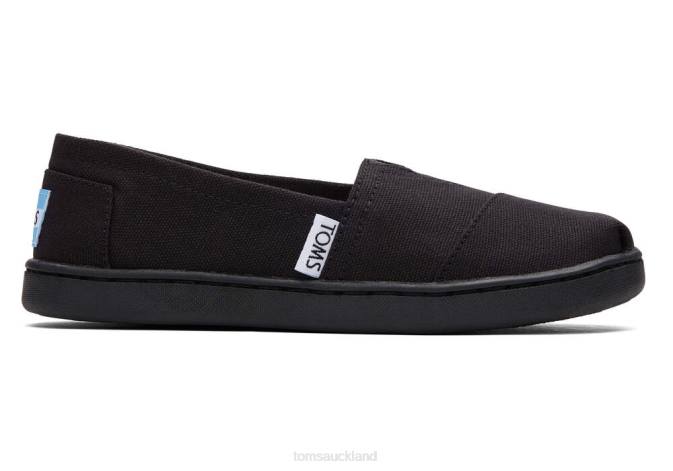 Kids Black Toms Alpargata Canvas Shoes R26T544