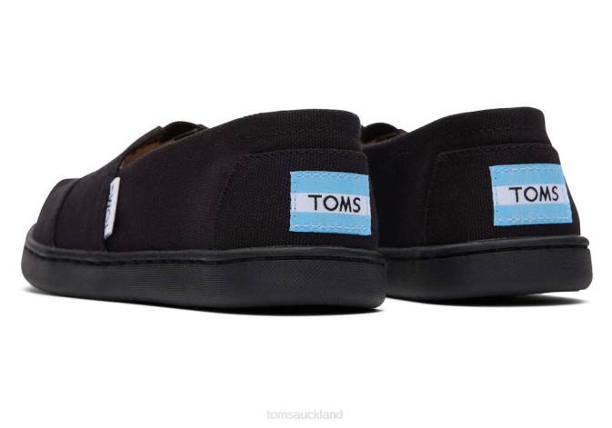 Kids Black Toms Alpargata Canvas Shoes R26T544