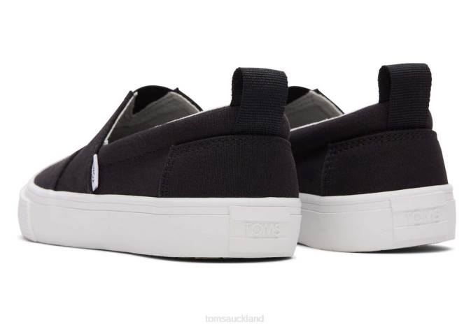 Kids Black Toms Youth Fenix Slip-On Canvas Shoes R26T550