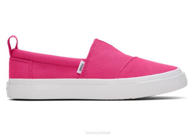Kids Dark Pink Toms Youth Fenix Slip-On Canvas Shoes R26T536