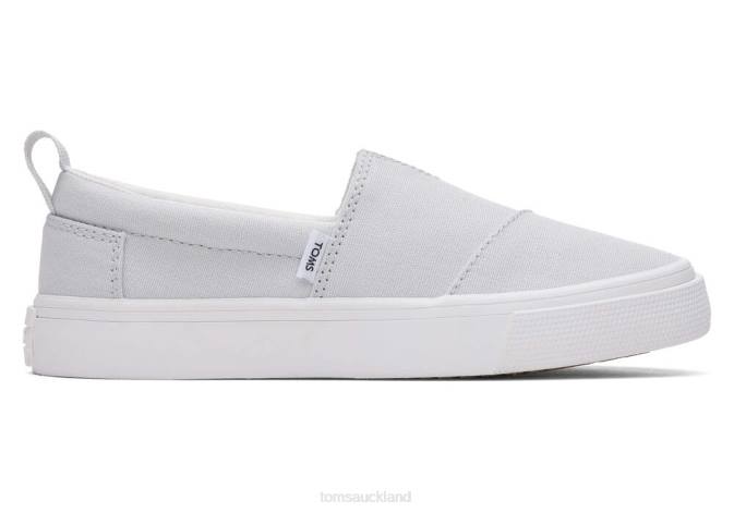 Kids Lunar Grey Toms Youth Fenix Slip-On Canvas Shoes R26T547