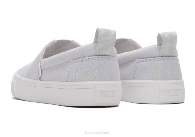 Kids Lunar Grey Toms Youth Fenix Slip-On Canvas Shoes R26T547