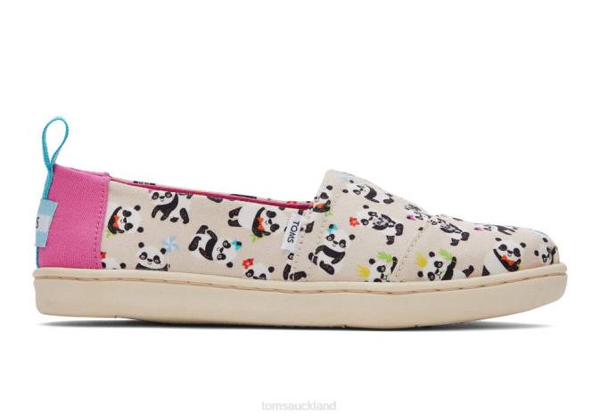 Kids Natural Birch Toms Panda Alpargata Shoes R26T559