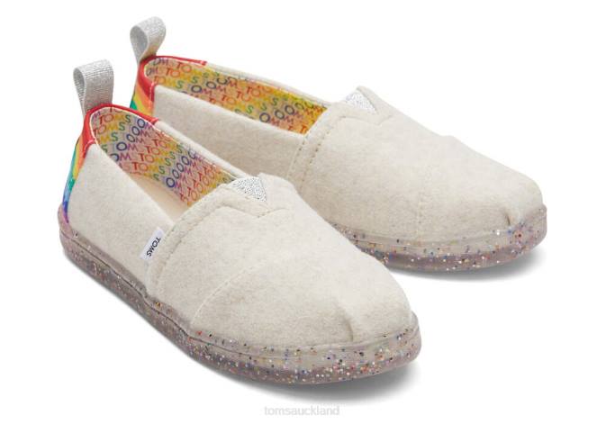 Kids Natural Rainbow Toms Unity Pride Alpargata Shoes R26T551