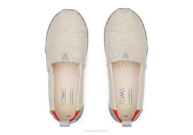 Kids Natural Rainbow Toms Unity Pride Alpargata Shoes R26T551