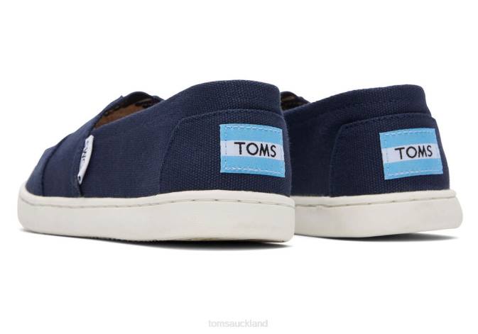 Kids Navy Toms Alpargata Canvas Shoes R26T543
