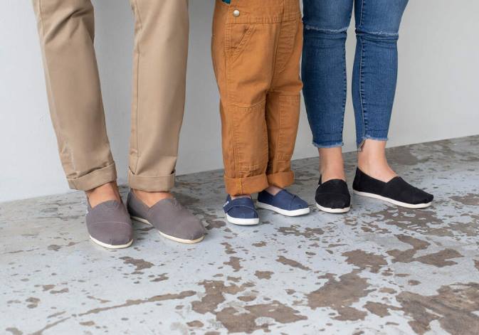 Kids Navy Toms Alpargata Canvas Shoes R26T543