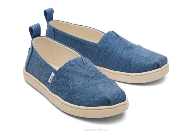 Kids Ocean Blue Toms Youth Alpargata Eco Woven Shoes R26T548
