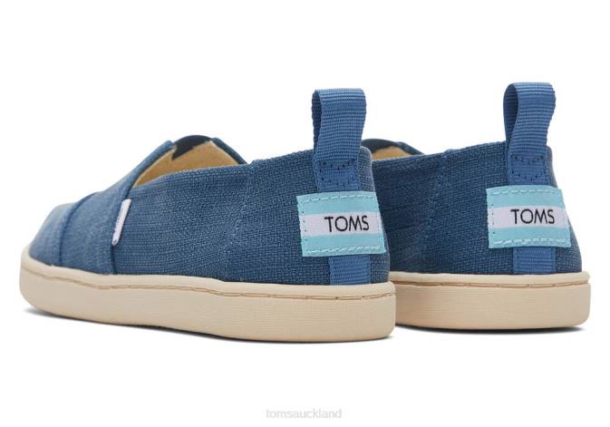 Kids Ocean Blue Toms Youth Alpargata Eco Woven Shoes R26T548