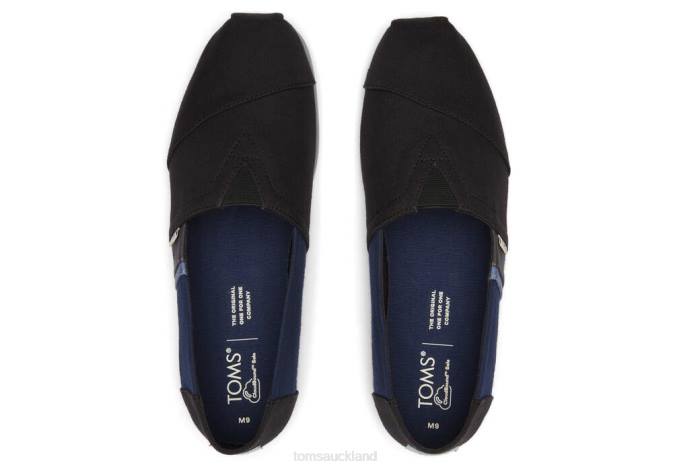Men Black/Navy Toms ColorBlock Alpargata Shoes R26T407
