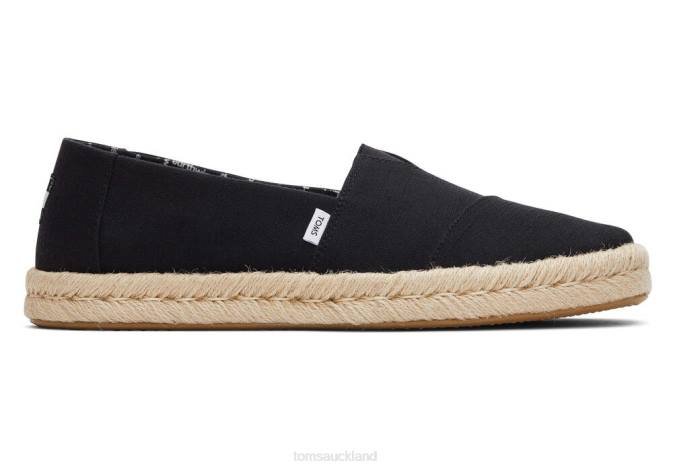 Men Black Toms Alpargata Eco Rope 2.0 Shoes R26T415