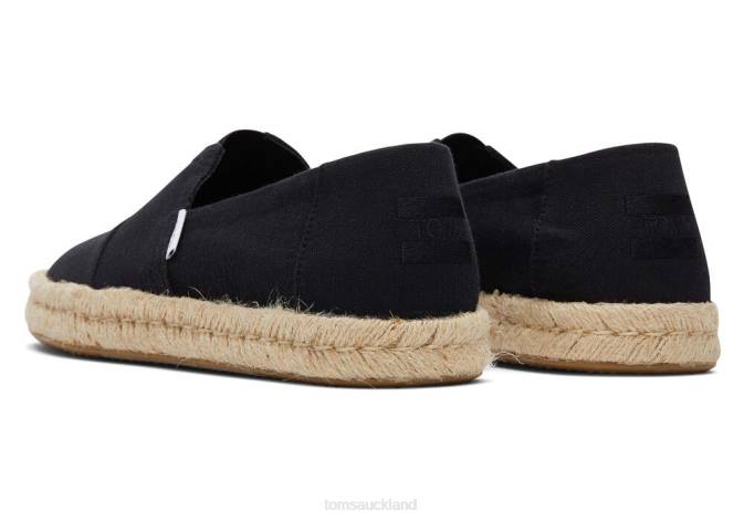 Men Black Toms Alpargata Eco Rope 2.0 Shoes R26T415