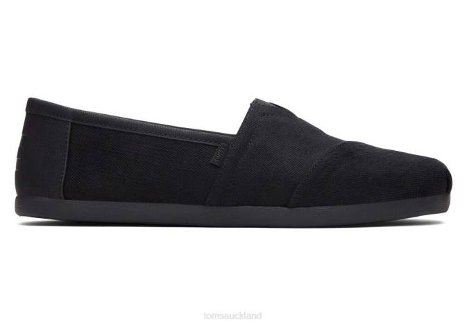 Men Black Toms Alpargata Synthetic Trim Shoes R26T431