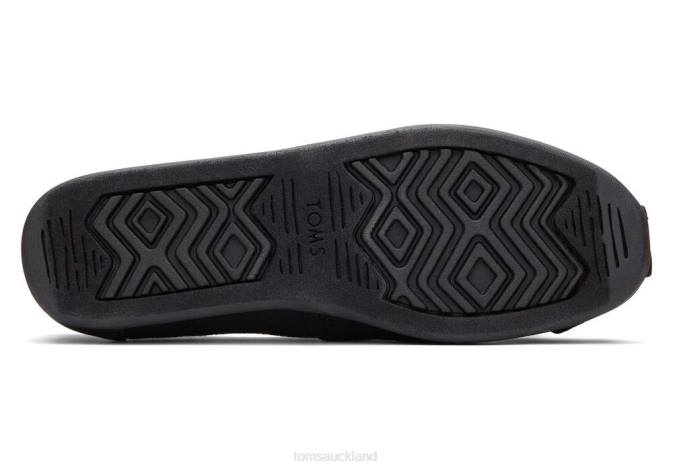 Men Black Toms Alpargata Synthetic Trim Shoes R26T431
