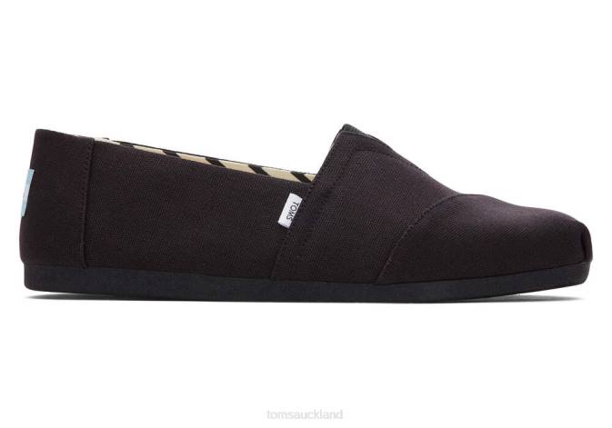 Men Black Toms Recycled Cotton Alpargata Shoes R26T379
